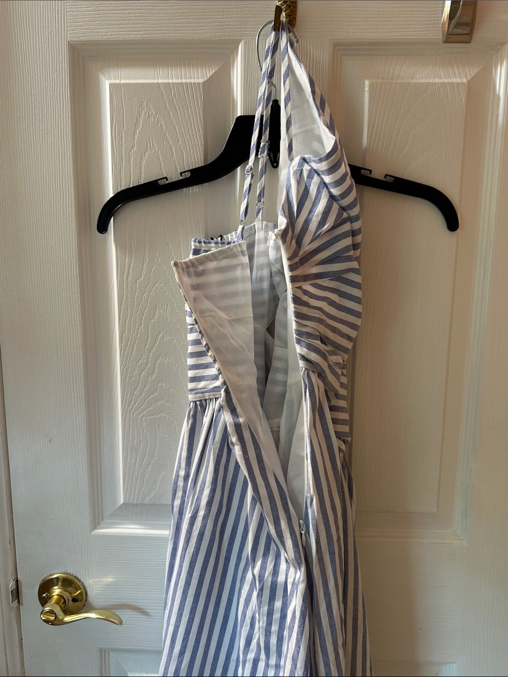 Commense Blue and White Striped One-Shoulder Maxi Dress Size S - Picture 8 of 15